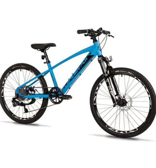 velo musculaire vtt 24 leader fox capitan 2025 garcon bleu mat 8v (taille enfant 135 à 145 cm) mecanique a disque 470€